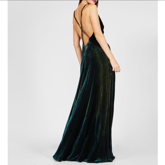 Ralph Lauren Hadley Green Velvet Gown NWT - Picture 5 of 12